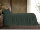 HiEnd Stella Faux Silk Velvet Bedspread Set, Fern Green, 3PC
