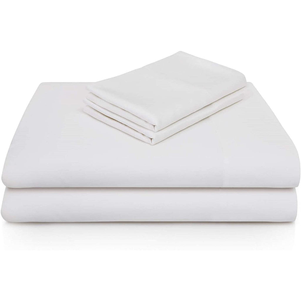 Malouf Rayon From Bamboo White Sheet Set-Malouf-Sleeping Giant