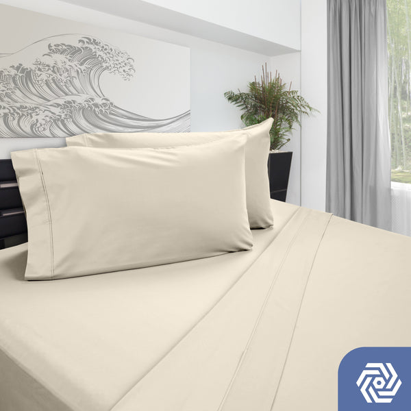 DreamFit 5° Ecru Bamboo Sheet Set-Hometex-Sleeping Giant