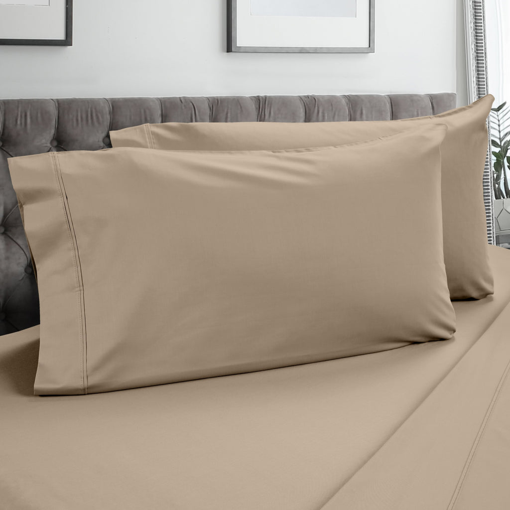 DreamFit 3° Taupe 100% Pima Cotton Pillowcase-Hometex-Sleeping Giant