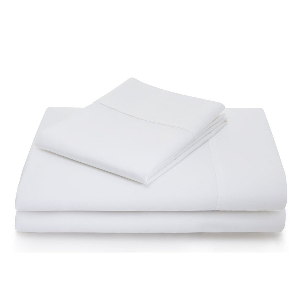 Malouf 600 TC Cotton Blend White Sheet Set-Malouf-Sleeping Giant