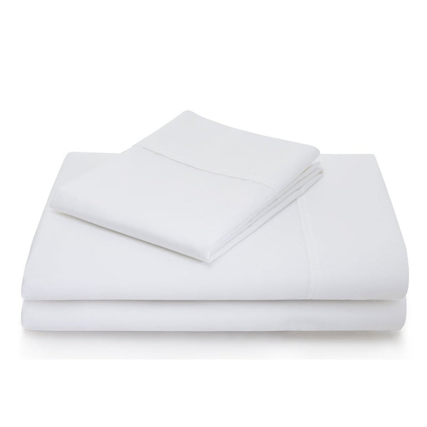 Malouf 600 TC Cotton Blend White Sheet Set-Malouf-Sleeping Giant