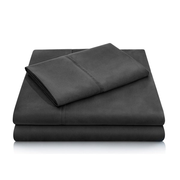 Malouf Brushed Microfiber Black Sheet Set-Malouf-Sleeping Giant