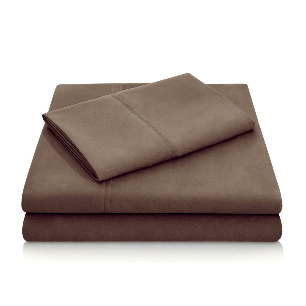 Malouf Brushed Microfiber Chocolate Sheet Set-Malouf-Sleeping Giant