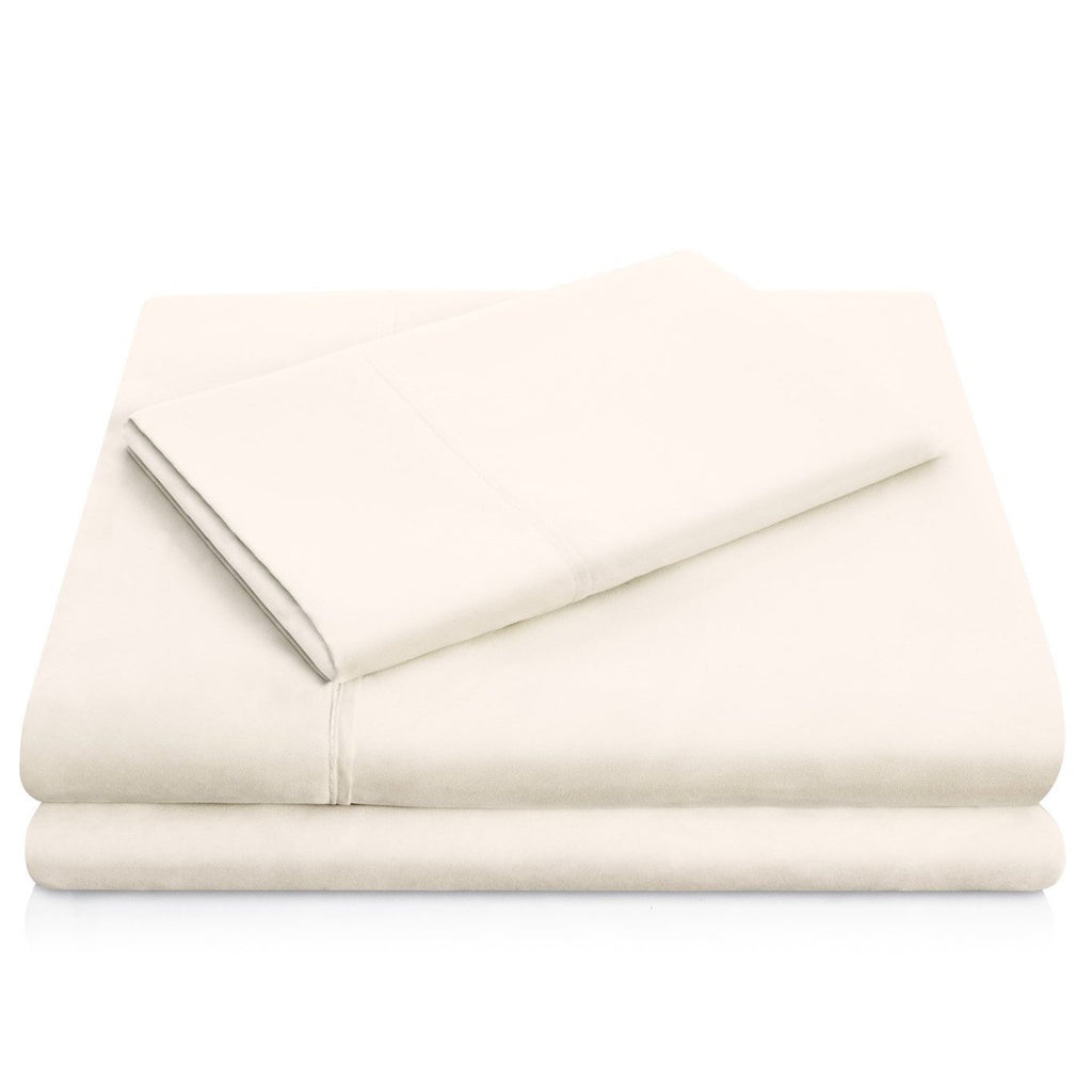 Malouf Brushed Microfiber Ivory Pillowcase-Malouf-Sleeping Giant