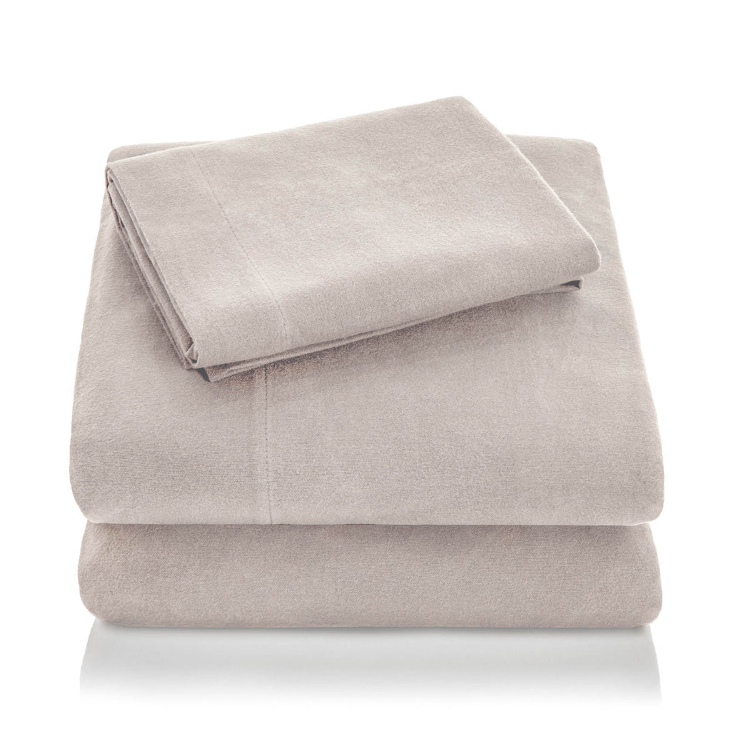 Malouf Portuguese Flannel Oatmeal Sheet Set-Malouf-Sleeping Giant