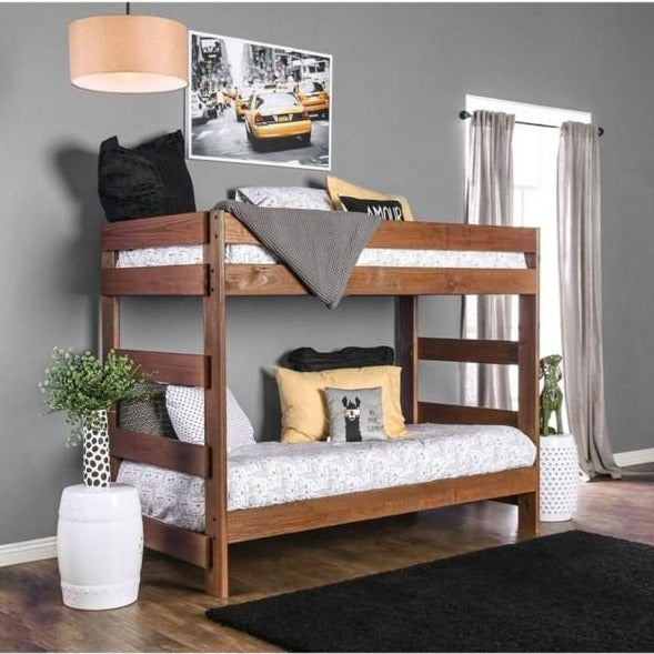 Furniture of America Arlette Twin/Twin Bunk Bed-Furniture of America-Sleeping Giant